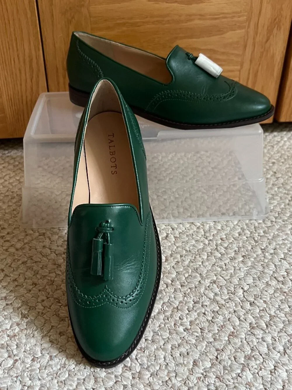 TALBOTS -- Leighton Tasseled Nappa Leather Brogue Loafer - NEW, with Box
